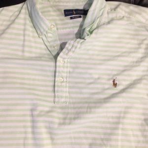 Ralph Lauren Polo - 3xlt Green and White Stripes